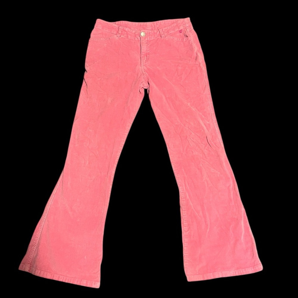 Pink Flared Corduroy Pants